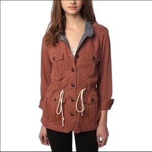 OBEY Clothing Obey Propaganda Rust Utility Button Up Jacket